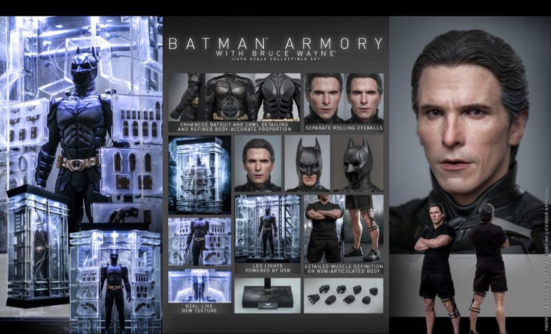 ホットトイズ　バットマンアーマリー ブルース・ウェイン 1/6スケール