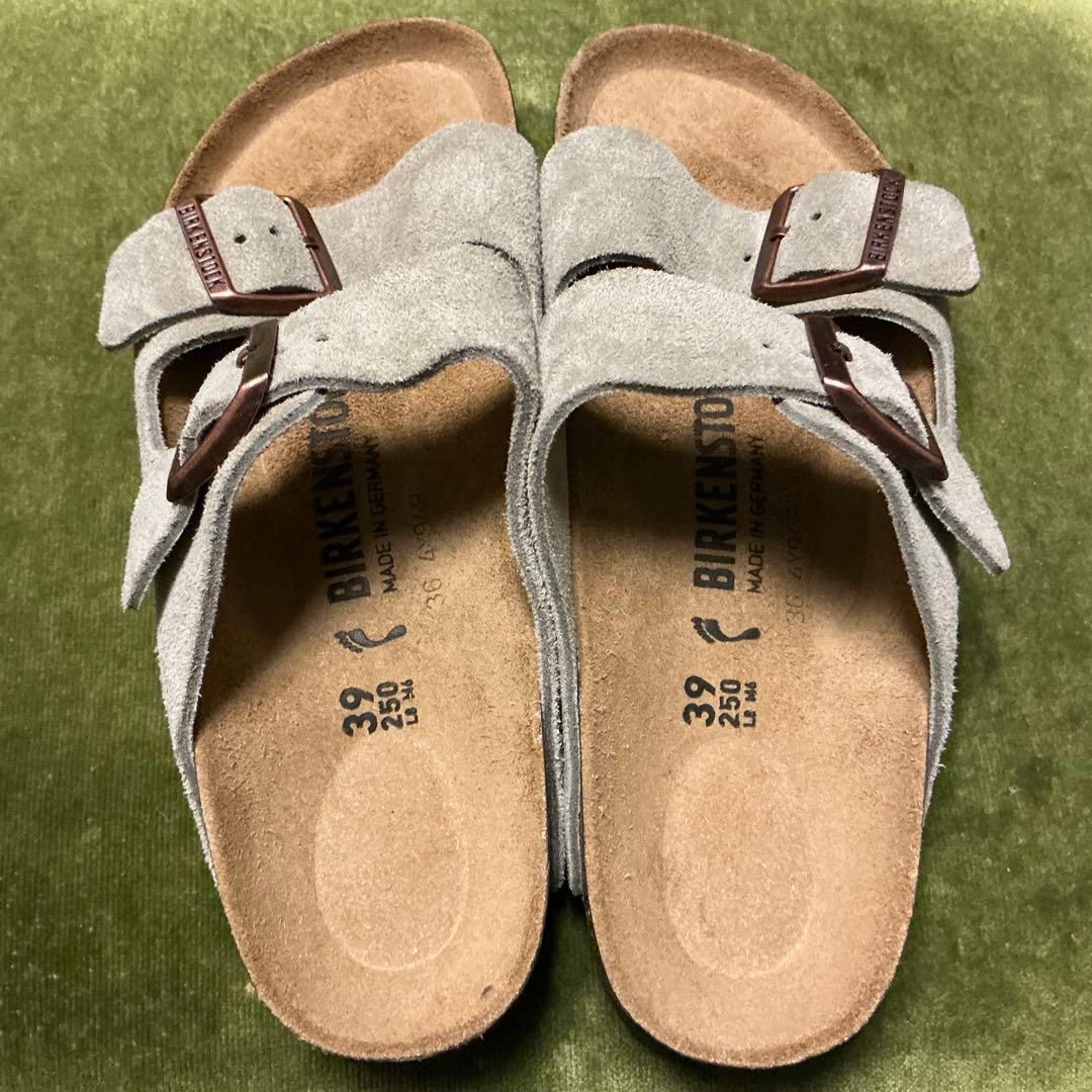 新品39ナロー幅トープスエードBIRKENSTOCKアリゾナ