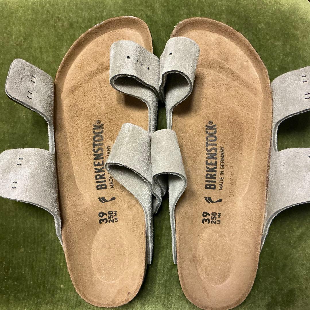 新品39ナロー幅トープスエードBIRKENSTOCKアリゾナ
