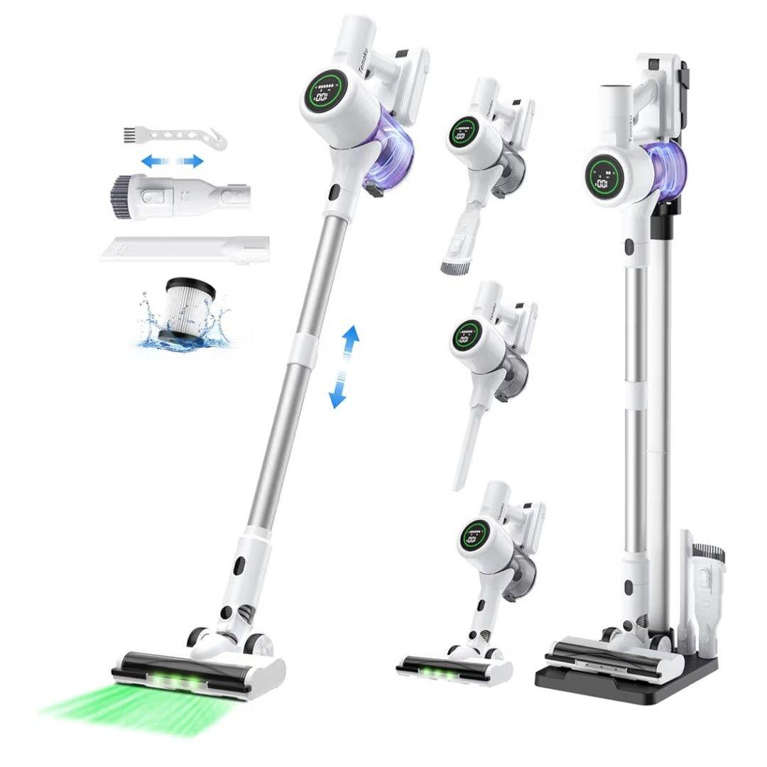 掃除機 コードレス 除菌機能搭載 75Kpa 超強力吸 自立式 65分連続稼働
