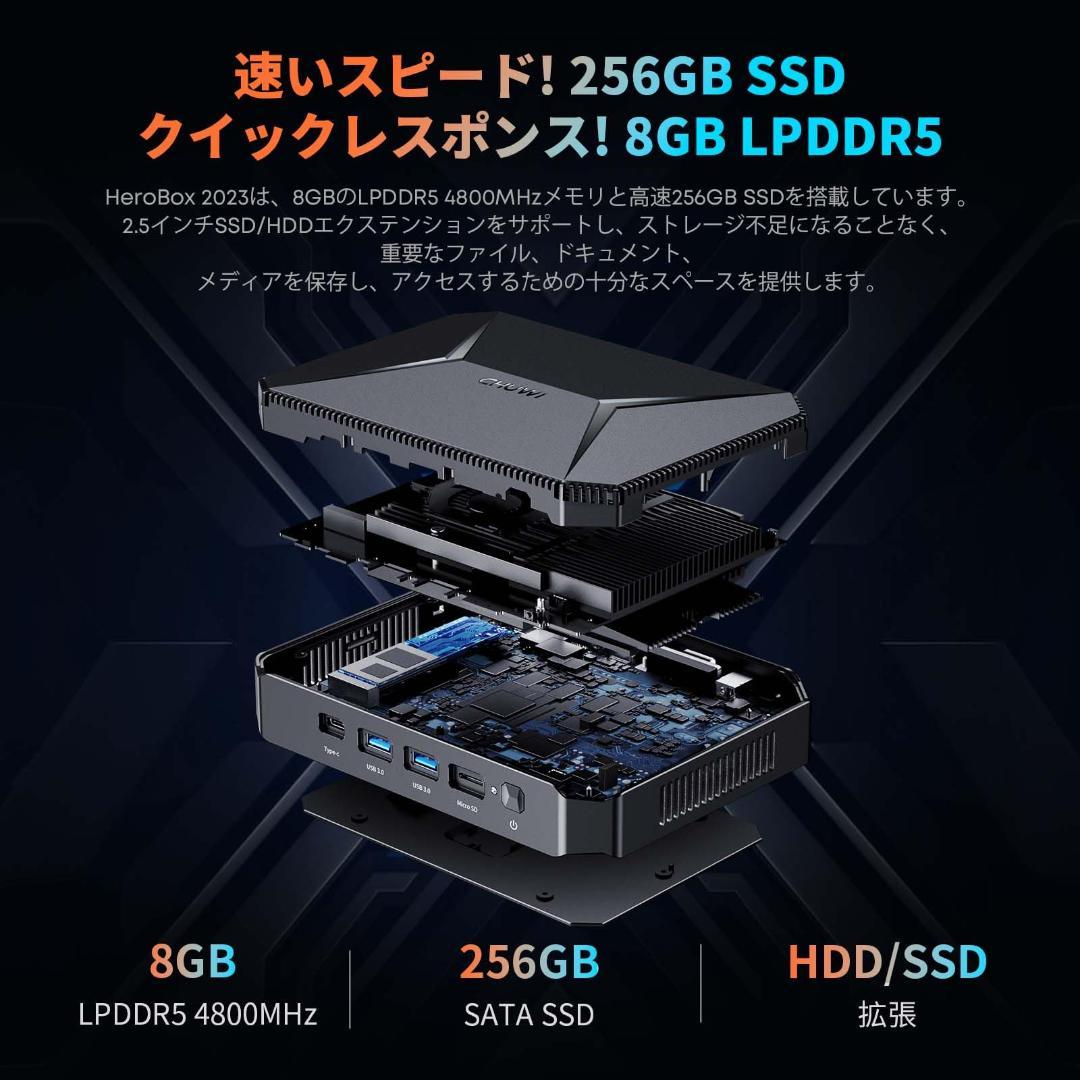 新品 ミニPC Windows11 Celeron N100 8GB+256GB