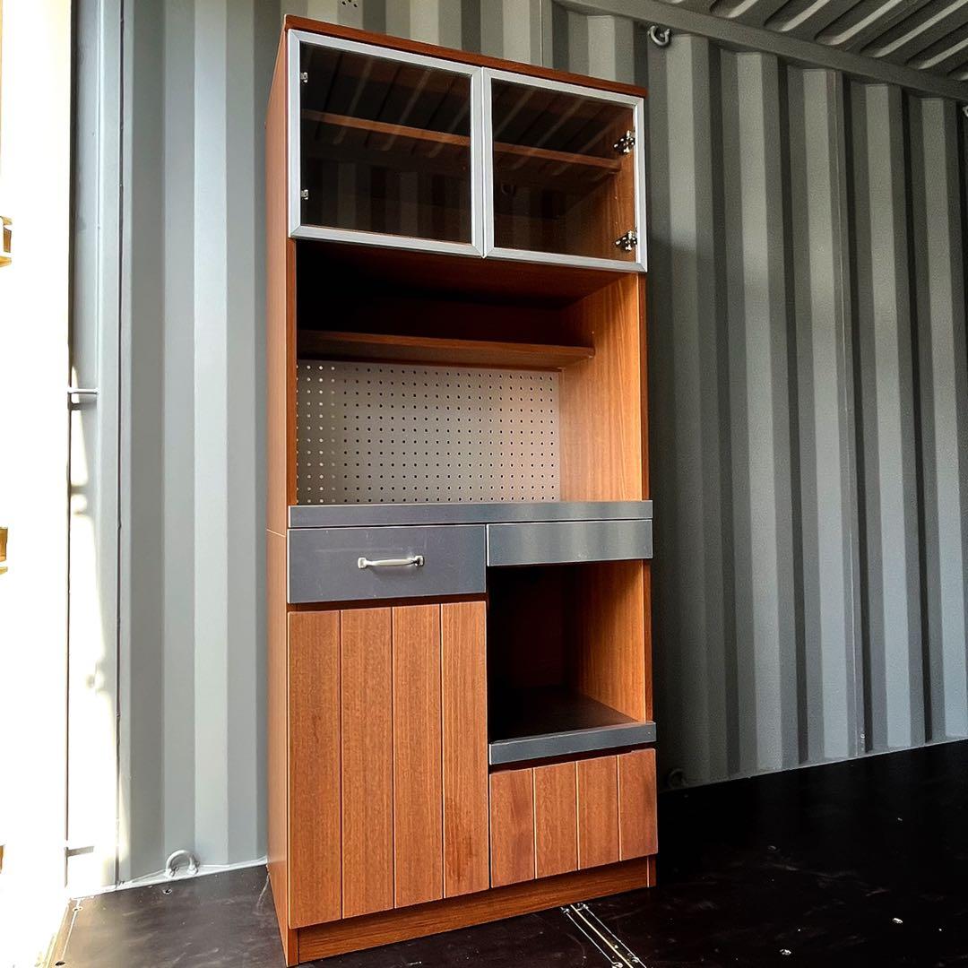 取付無料！ウニコ ストラーダ 廃盤希少品！天然木アンティークキッチンボード✨