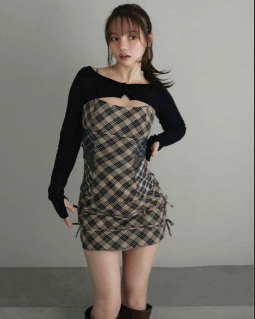 ANDMARY Aine set mini dress beige Sサイズ