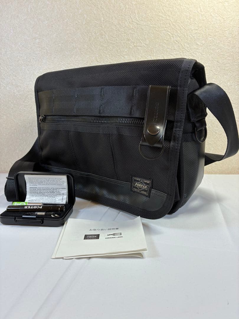 [未使用級] PORTER HEAT メッセンジャーバッグ 黒