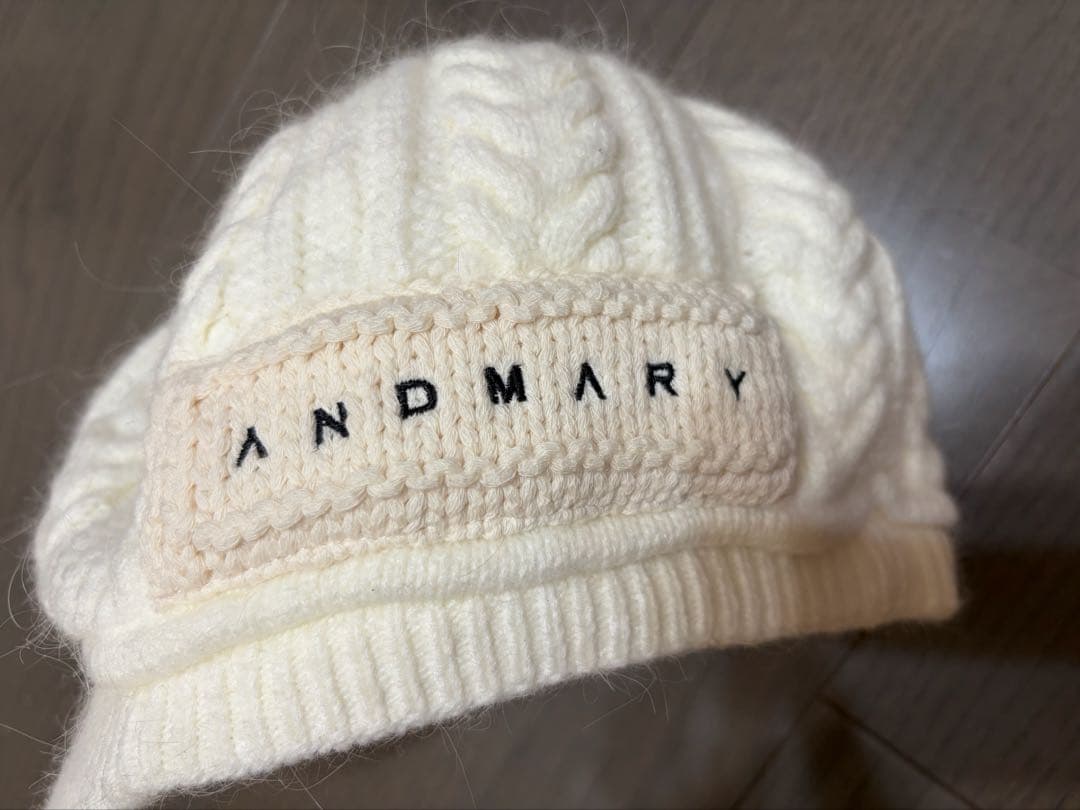 アイボリー　Mary casquette 美品　アンドマリー　帽子andmary