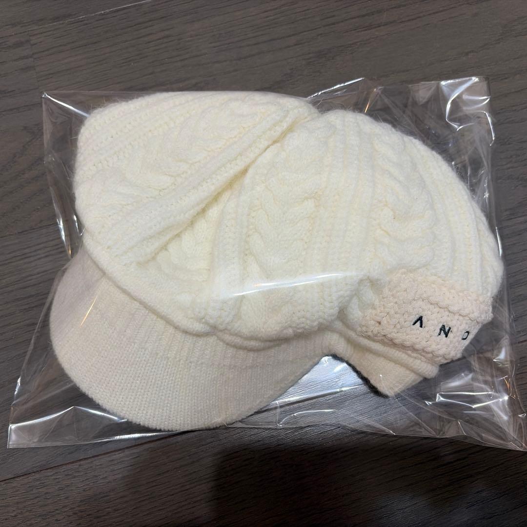 アイボリー　Mary casquette 美品　アンドマリー　帽子andmary