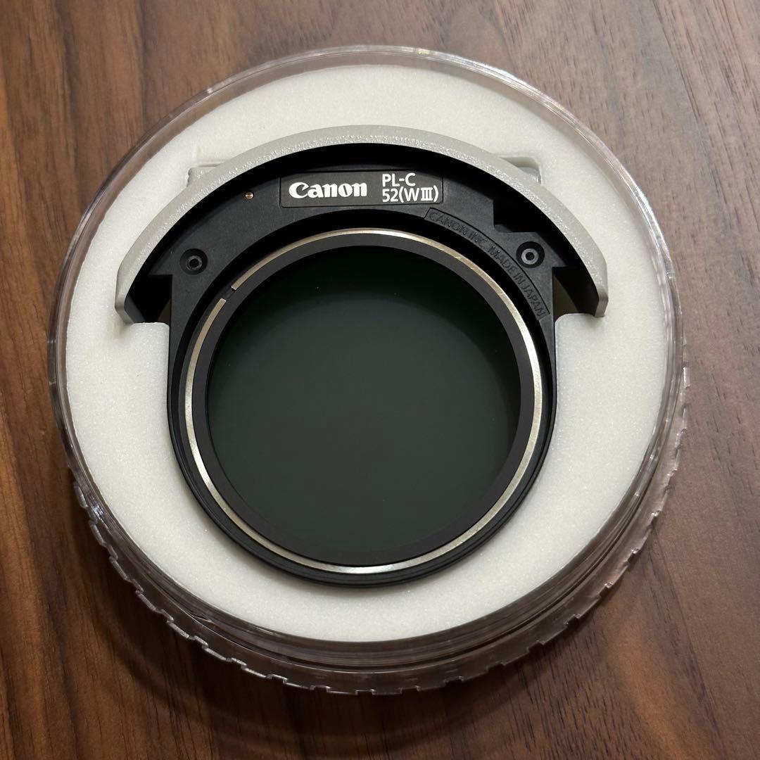 キヤノン PL-C52(WⅢ) ドロップインCPLフィルター 元箱付き
