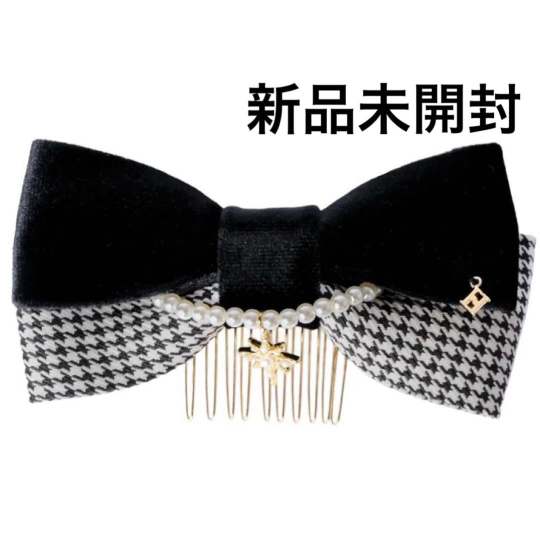 ヘアアクセサリー Herlipto Double Houndstooth Ribbon Comb