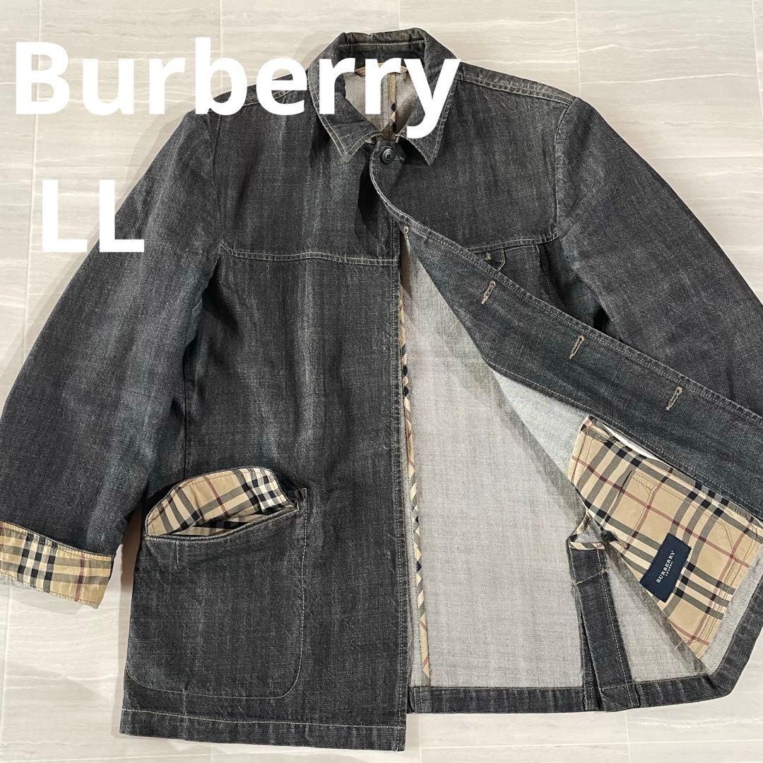 Burberry デニムジャケット XL カバーオール ノバチェック 三陽商会