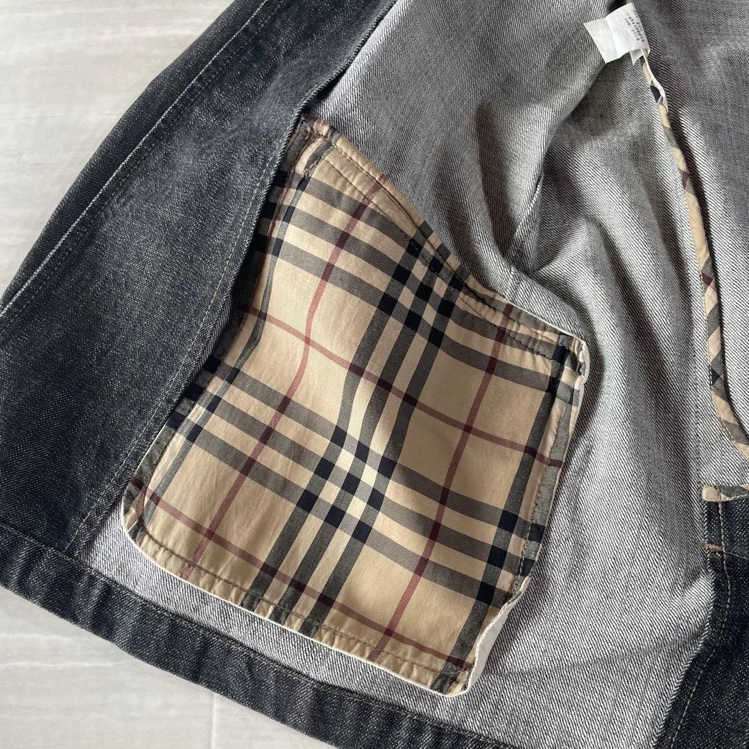 Burberry デニムジャケット XL カバーオール ノバチェック 三陽商会