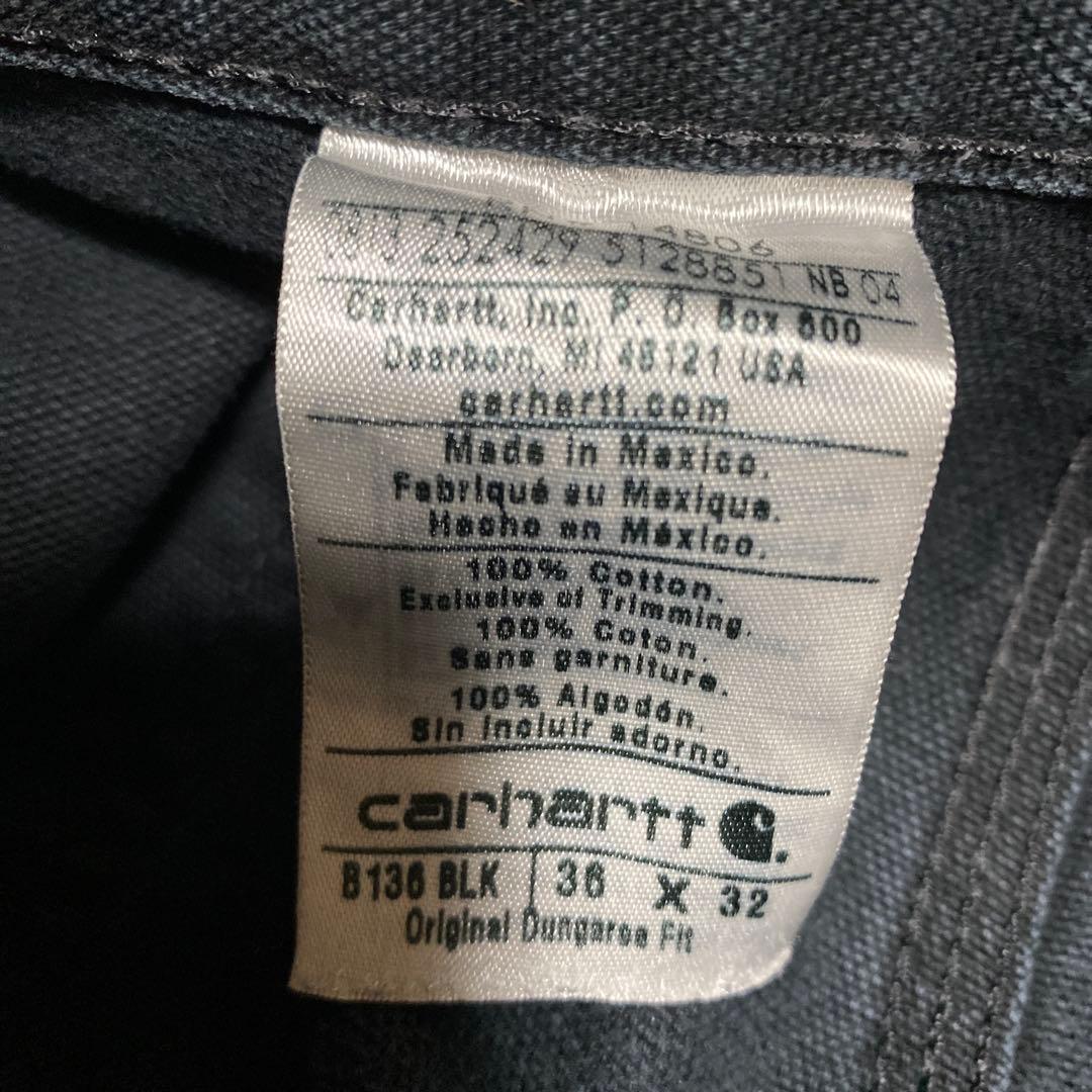 カーハートダブルニーブラック 36.32
