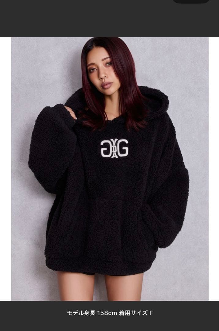 新品未使用 GYDA ボアパーカー ブラック F 完売品