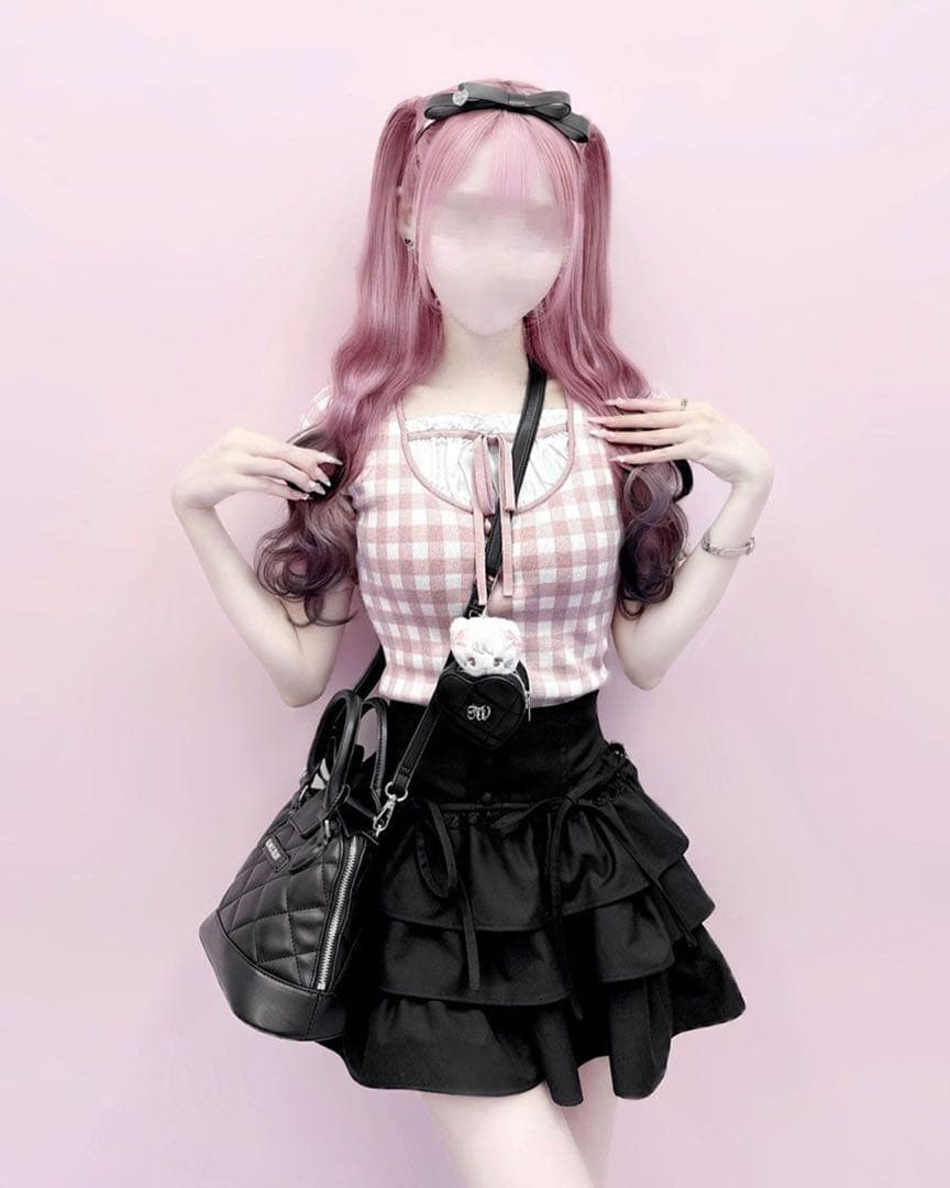 ハニーミュウ ティアードフリルスカート XS ブラック タグ付き