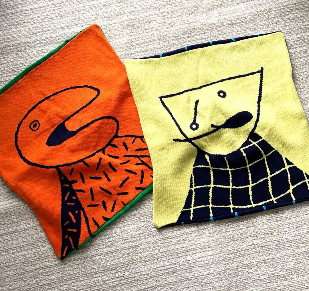 新品　unico RYU OKUBO クッションカバー　2枚セット