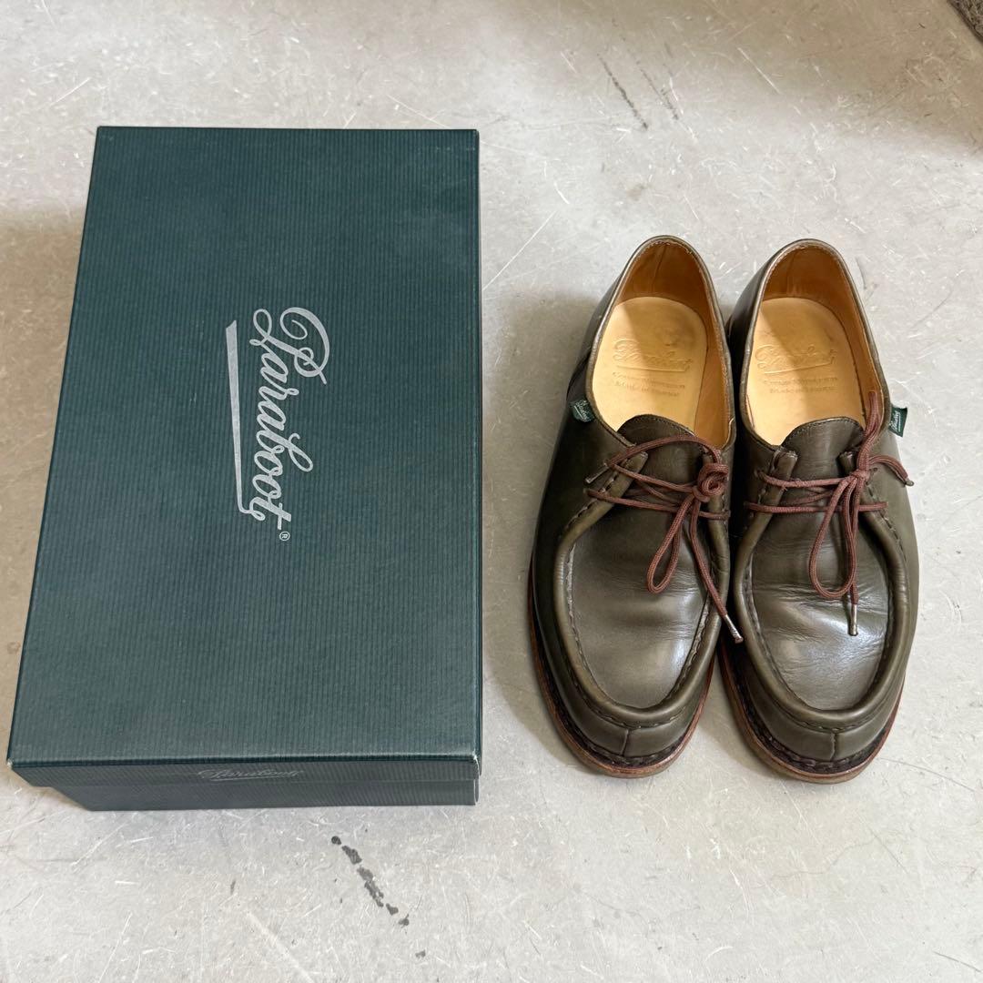 パラブーツ　ミカエル　7 オリーブ　グリーン