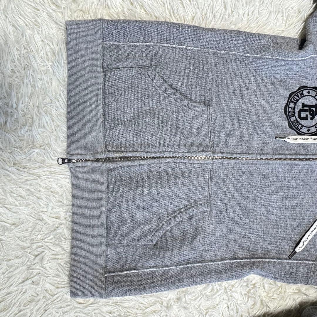 【パーリーゲイツ】美品 ジップパーカー グレー 1サイズ レディース