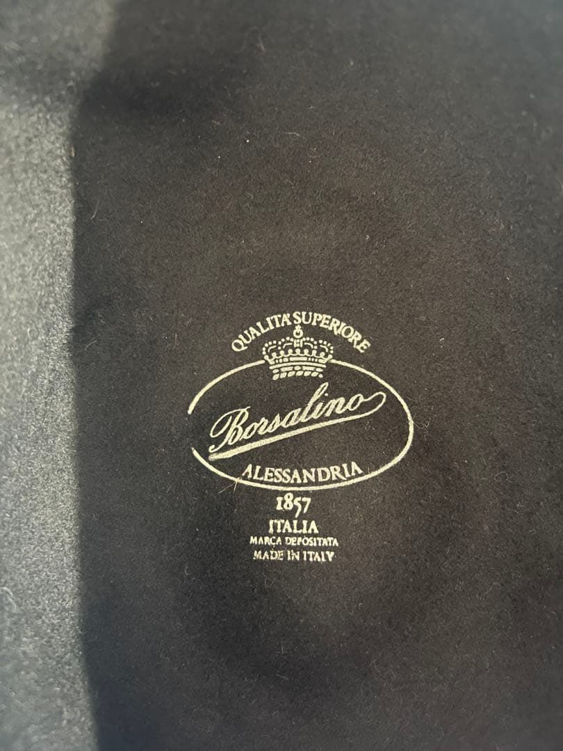 Borsalino ブラック フェルトハット 7 1/4