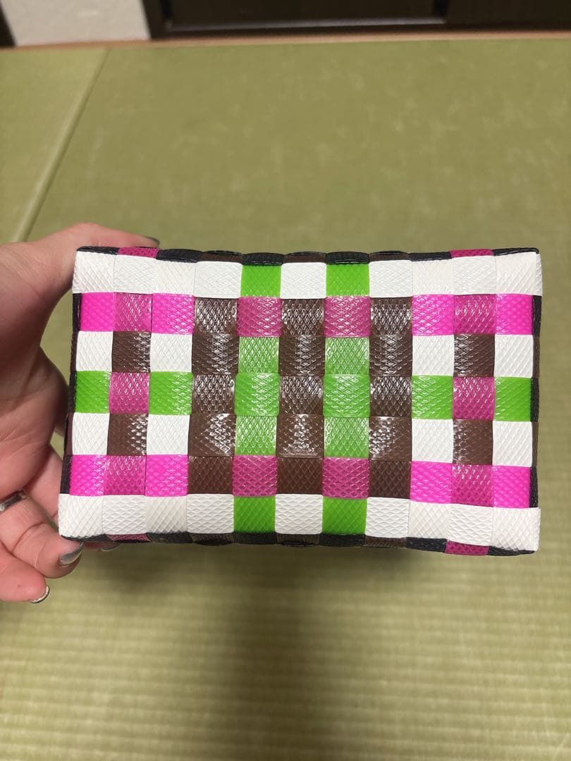 MARNI カラフルチェック かごバッグ