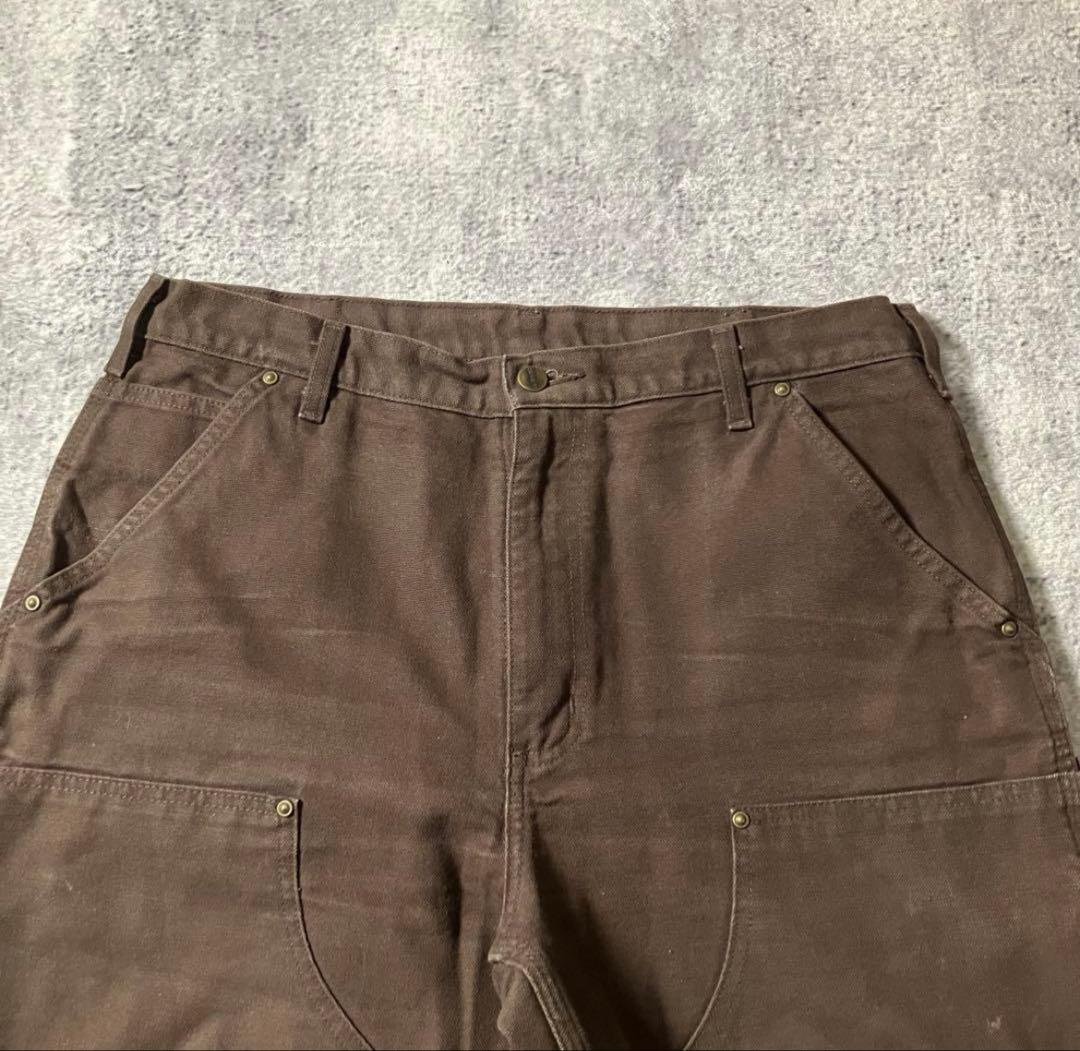 00sCarhartt34×32ダブルニーB136ブラウンカーハートダック