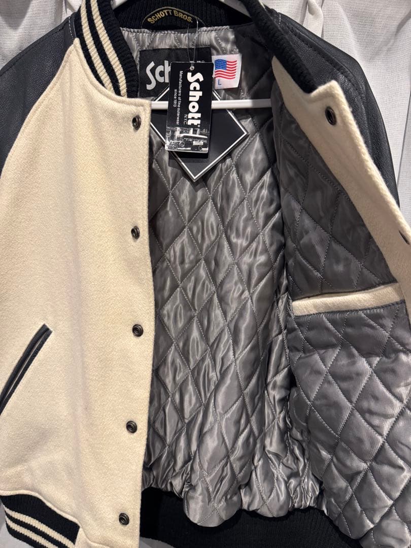 Schott スタジャン Lサイズ インディアンヘッド刺繍　未使用　ショット