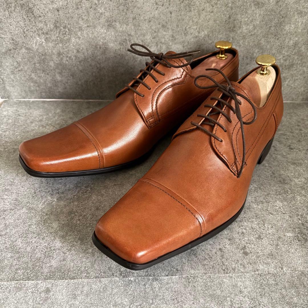 新品未使用 キャサリンハムネットロンドン スクエアトゥ ストレートチップ 25