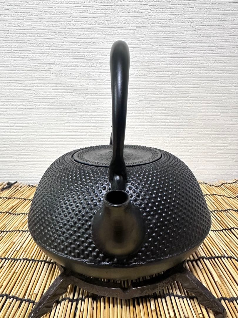 未使用品、供箱、栞付　南部文秀堂造　１５型 ＩＨ機器対応モデル　南部鉄瓶