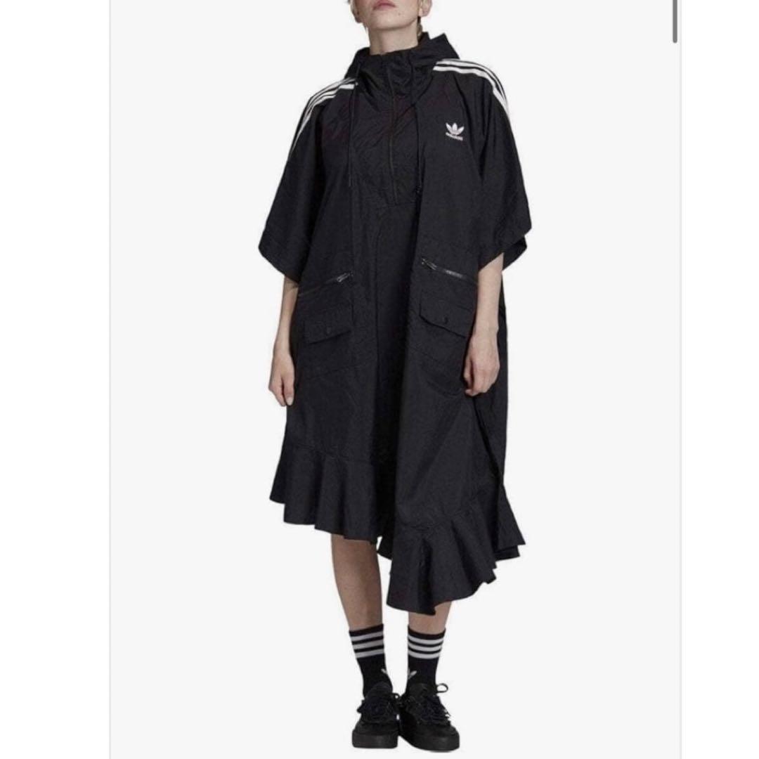 アディダス adidas originals J KOO ポンチョ フリル 黒