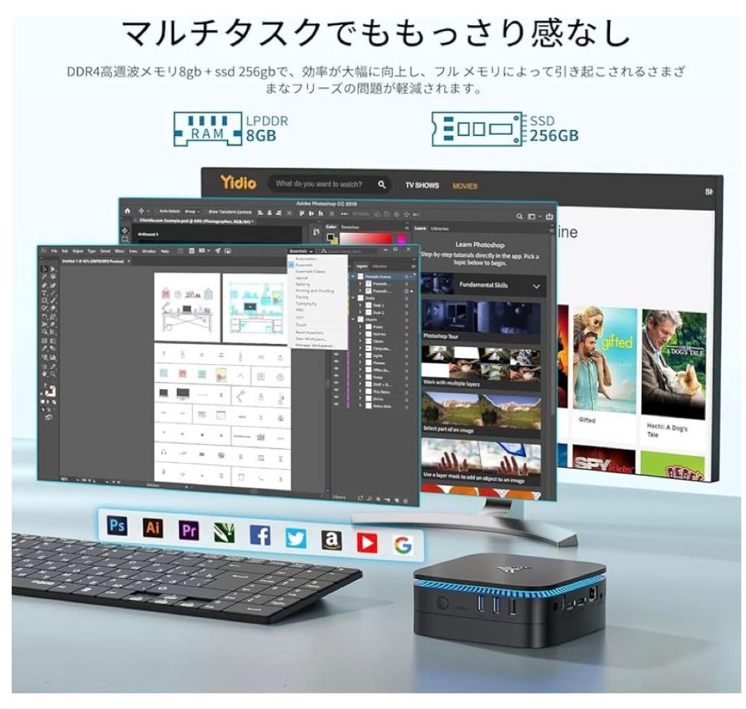 ミニpc 最新第12世代 n95 ミニpc動作より安定 a 2025新モデル