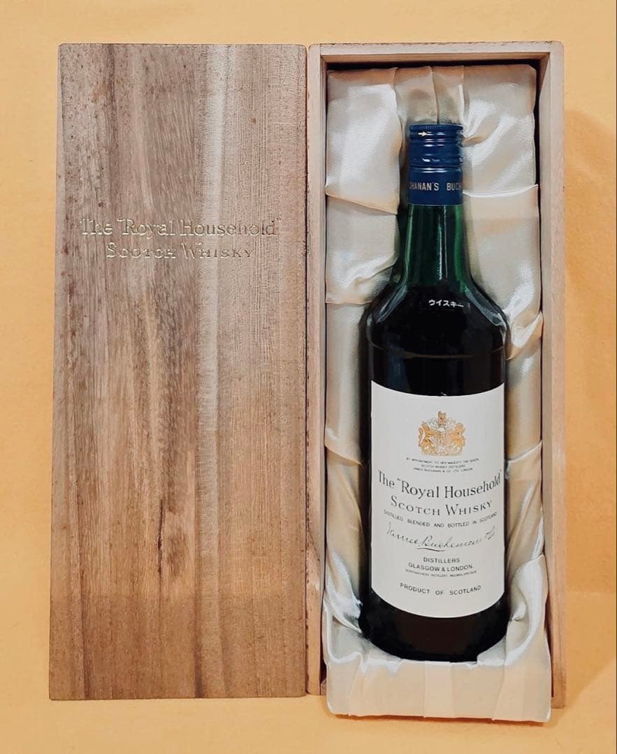 未開封レア英国王室御用達ロイヤルハウスホールドスコッチウイスキー750ml桐箱付