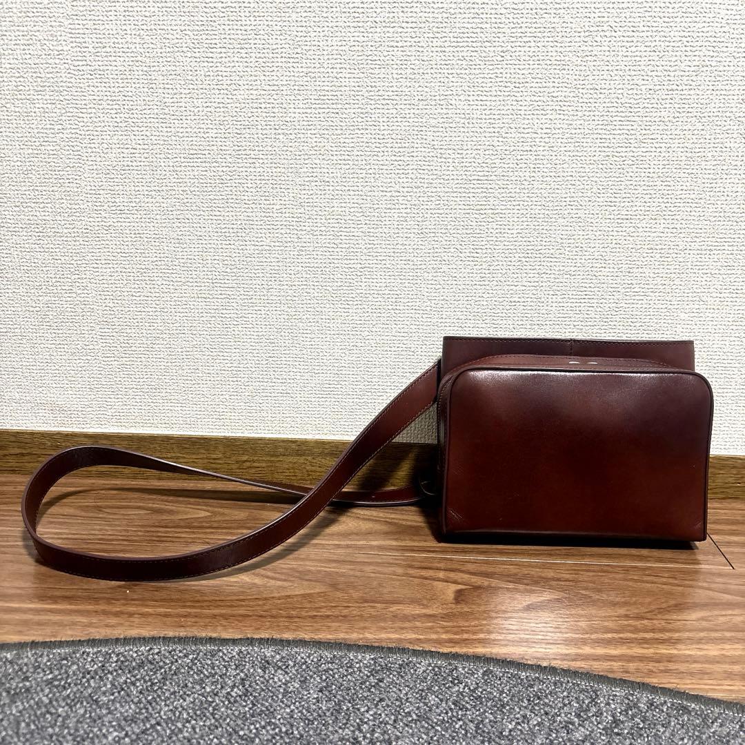 マザーハウス✳︎アンティークソラ✳︎ブラウン美品✳︎フリーポケット✳︎本革✳︎ポシェット