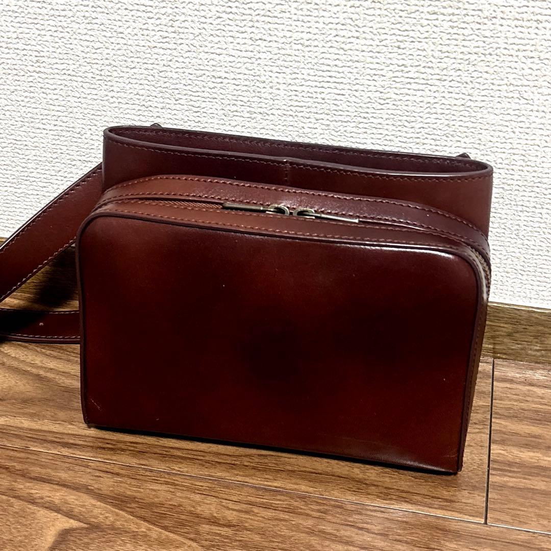 マザーハウス✳︎アンティークソラ✳︎ブラウン美品✳︎フリーポケット✳︎本革✳︎ポシェット