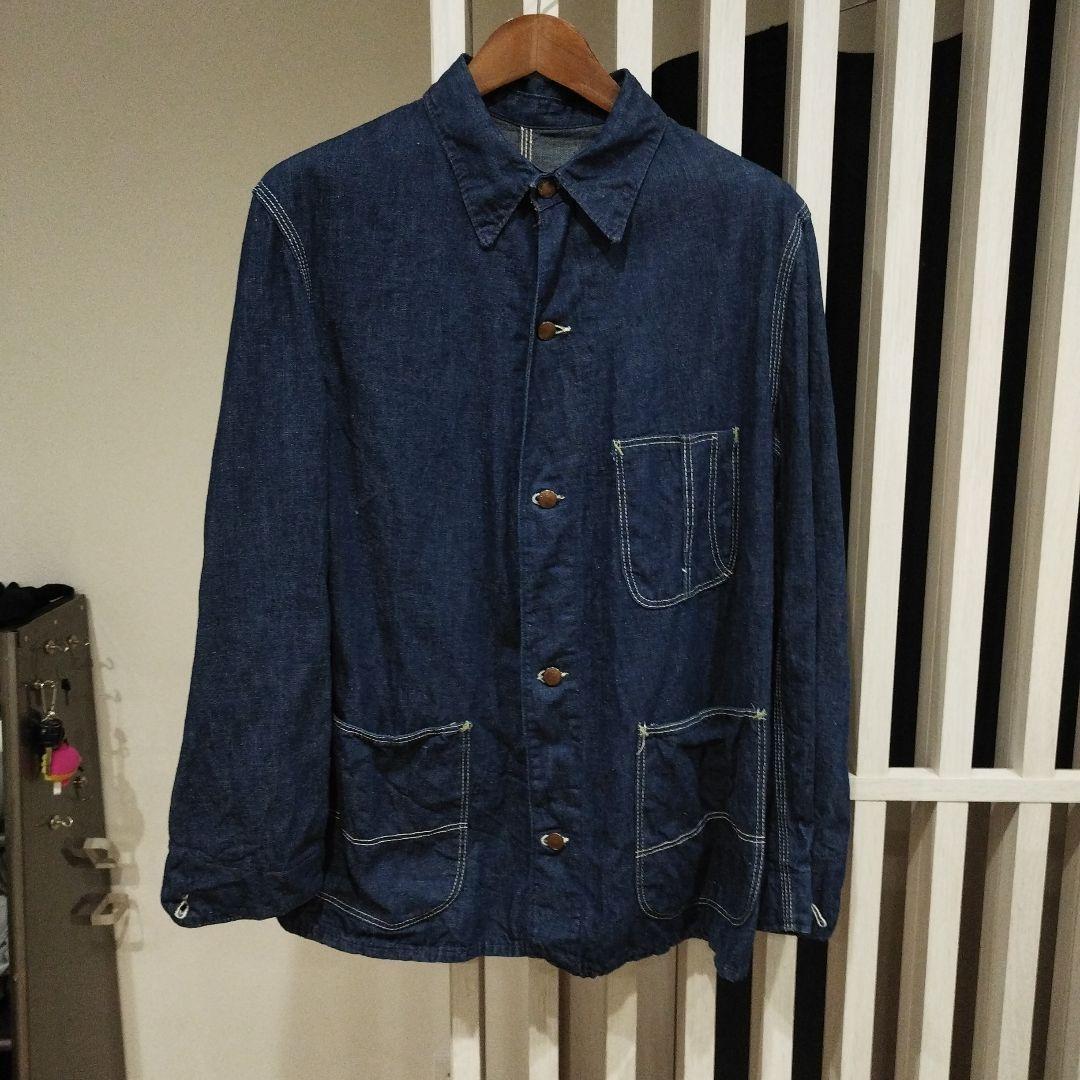 ヴィンテージ　パイオニア　カバーオール 3ポケット　濃紺