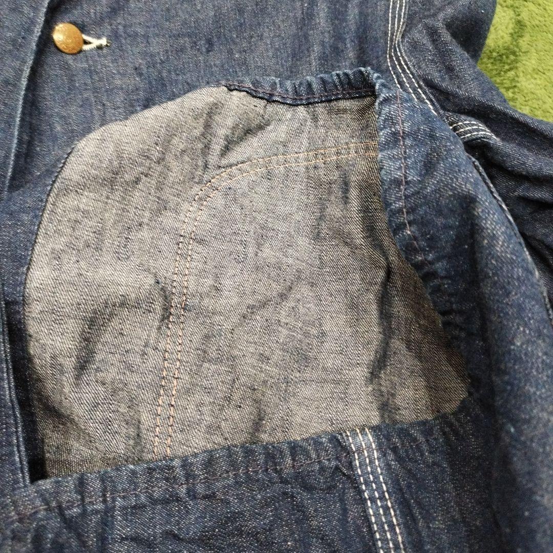 ヴィンテージ　パイオニア　カバーオール 3ポケット　濃紺