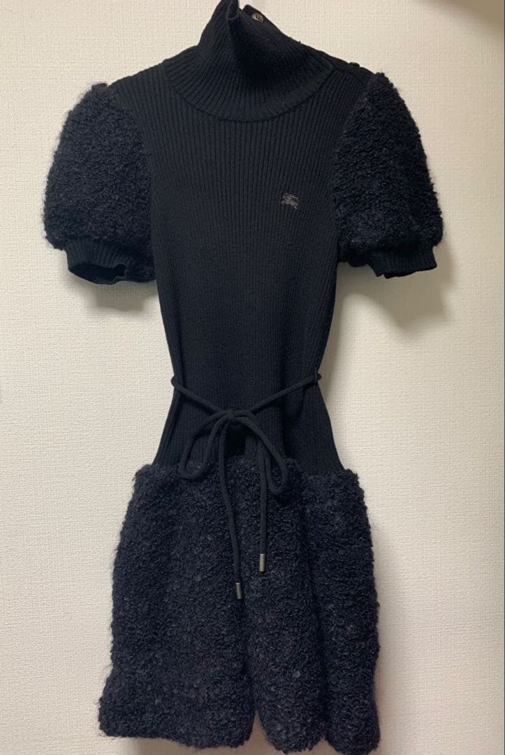 バーバリーブルーレーベル ニットワンピース ブラック