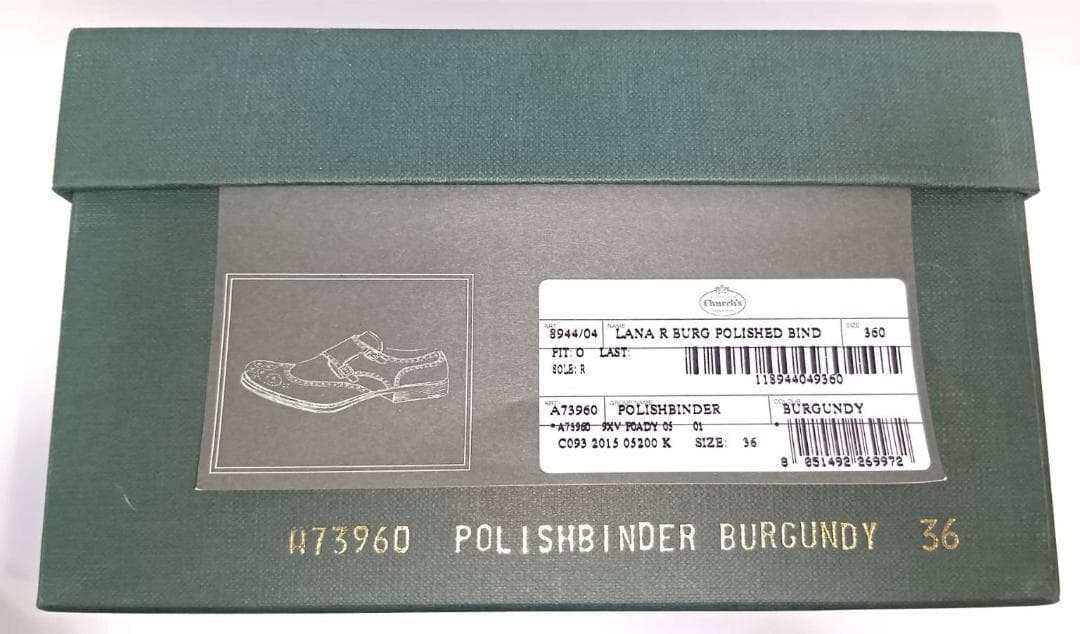 【希少色】Church's LANA R ダブルモンク 23cm バーガンディ