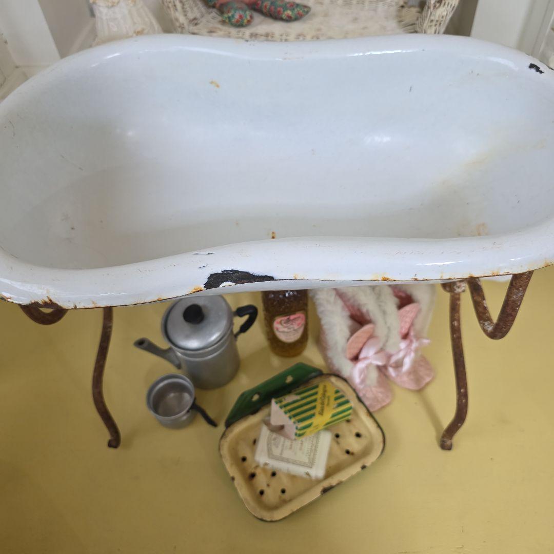 フランスアンティーク　ホーロー　バスタブ　フレンチシャビーブロカント