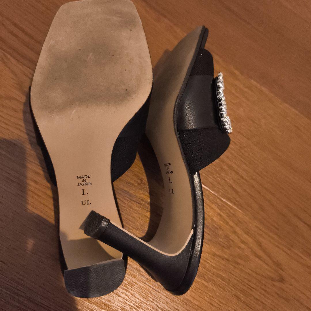 DIANA　 ブラック 　ヒール サンダル