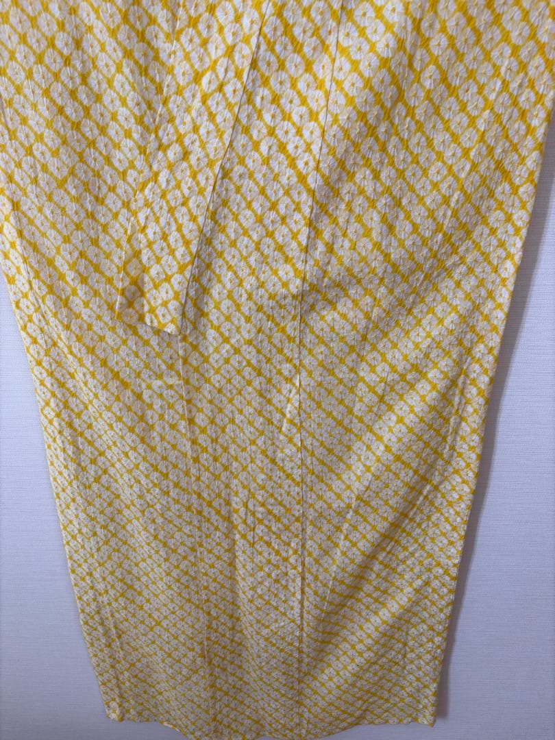 有松絞り　黄色　レア色　身丈153㎝