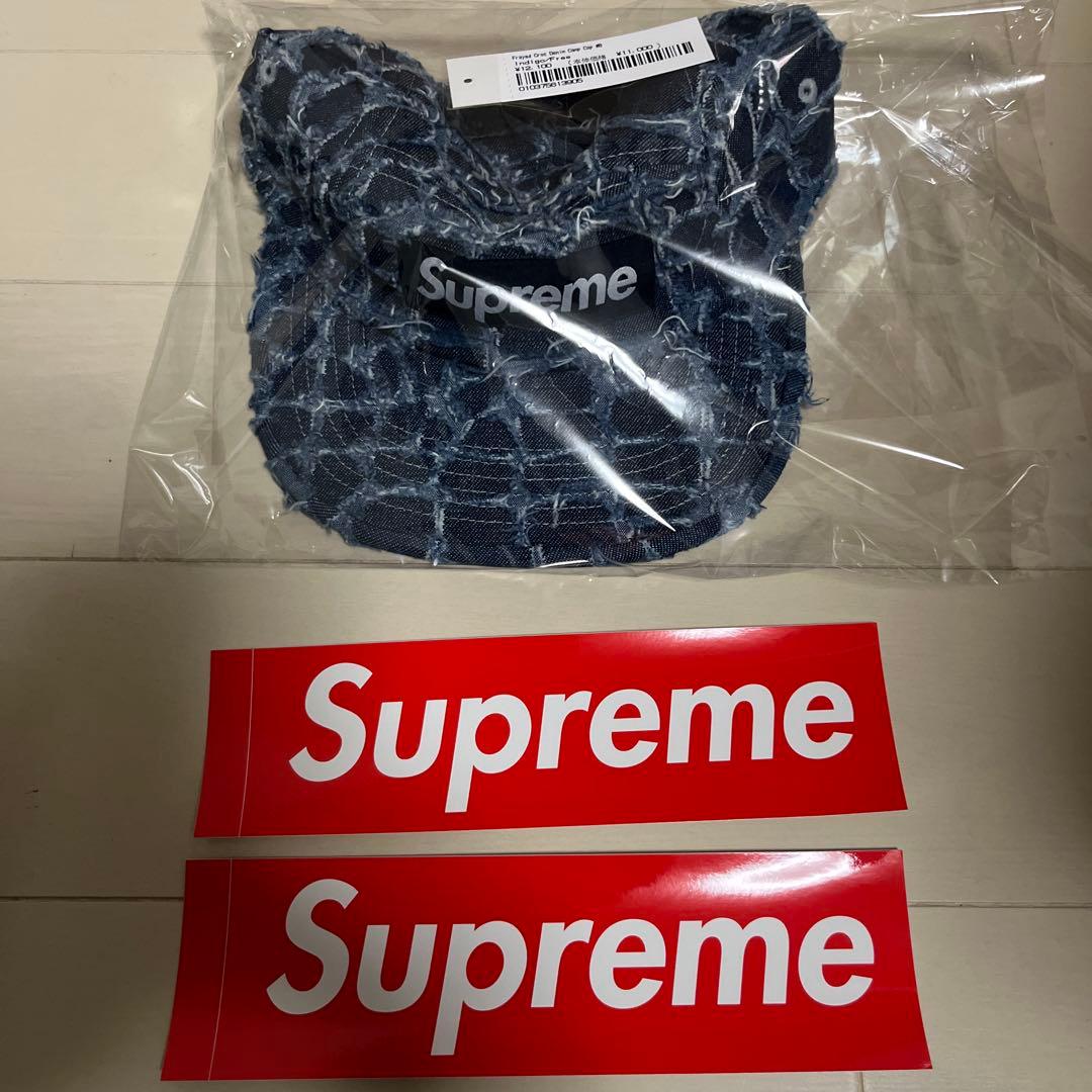 Supreme Frayed Croc Denim Camp Cap 新品未着用