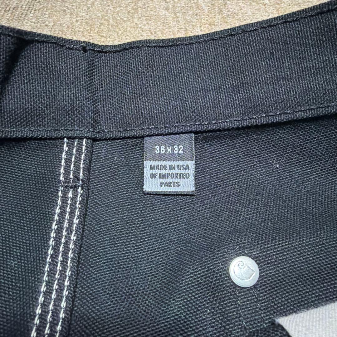 Carhartt ブラック ダブルニーパンツ