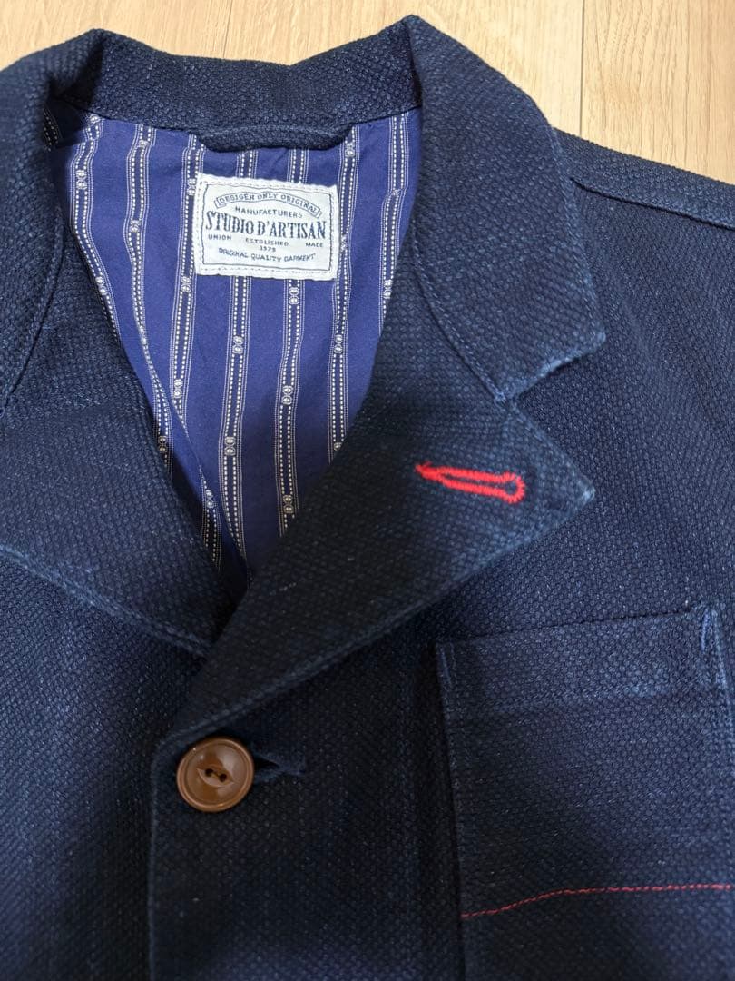 る*ん様 STUDIO DARTISAN 刺し子テーラードジャケット　ダルチザン