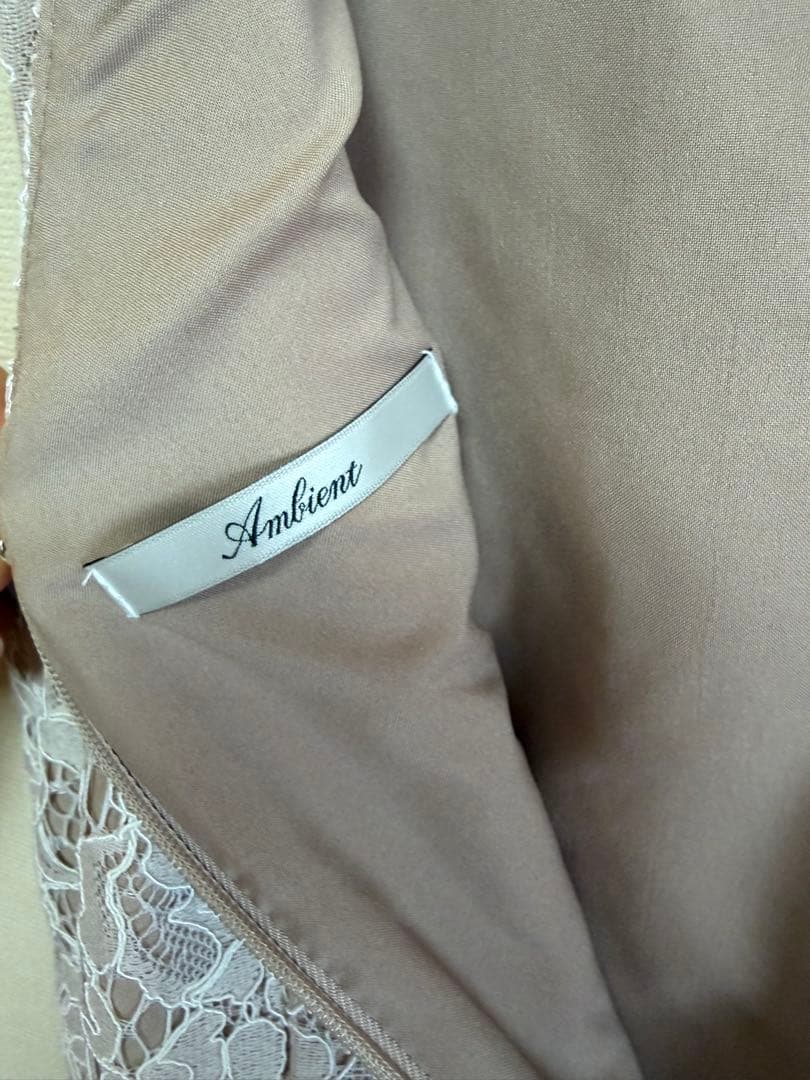 Ambient レース ノースリーブ ひざ丈ワンピース