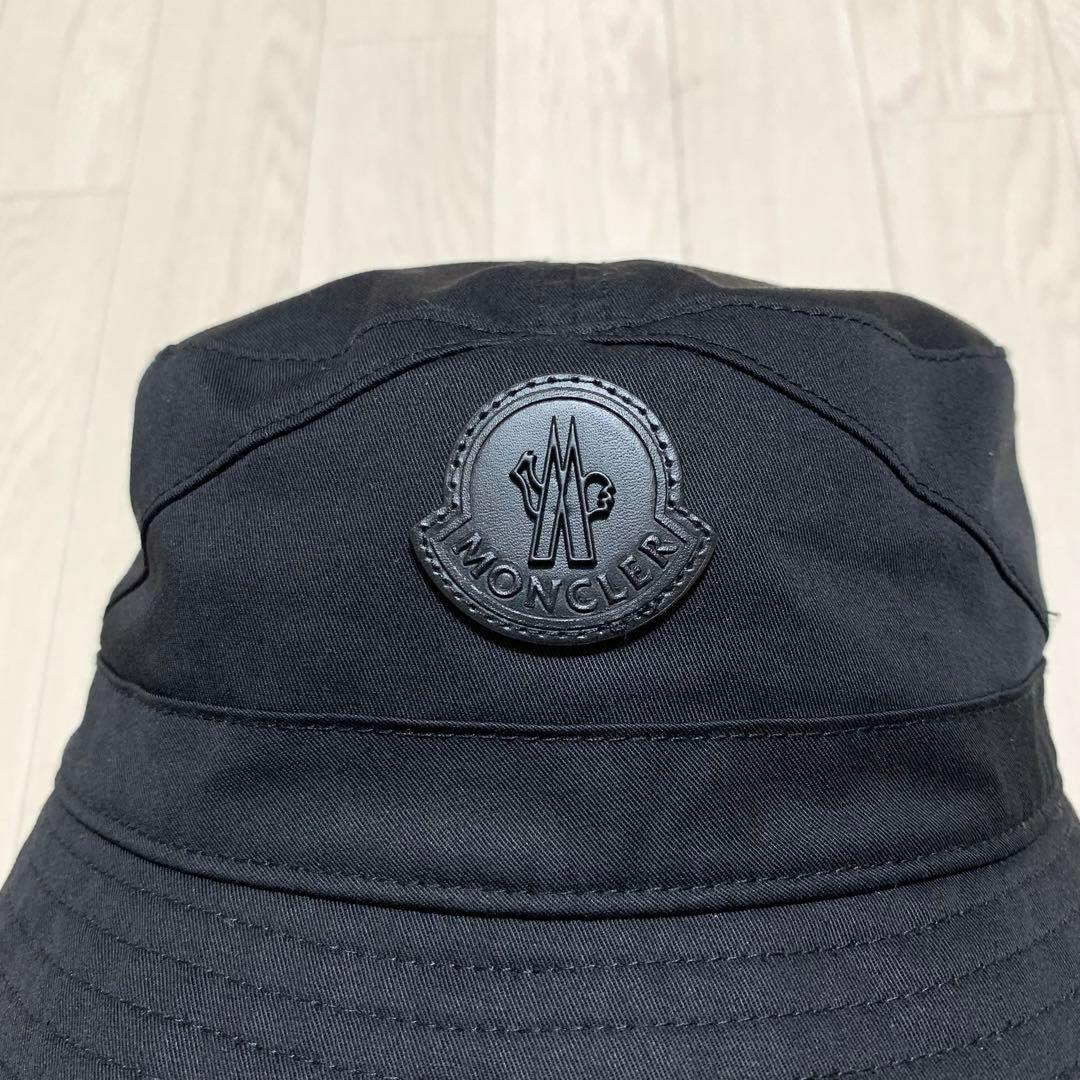新品同様★ モンクレール　帽子　バケットハット　ブラック　黒　M 国内正規品