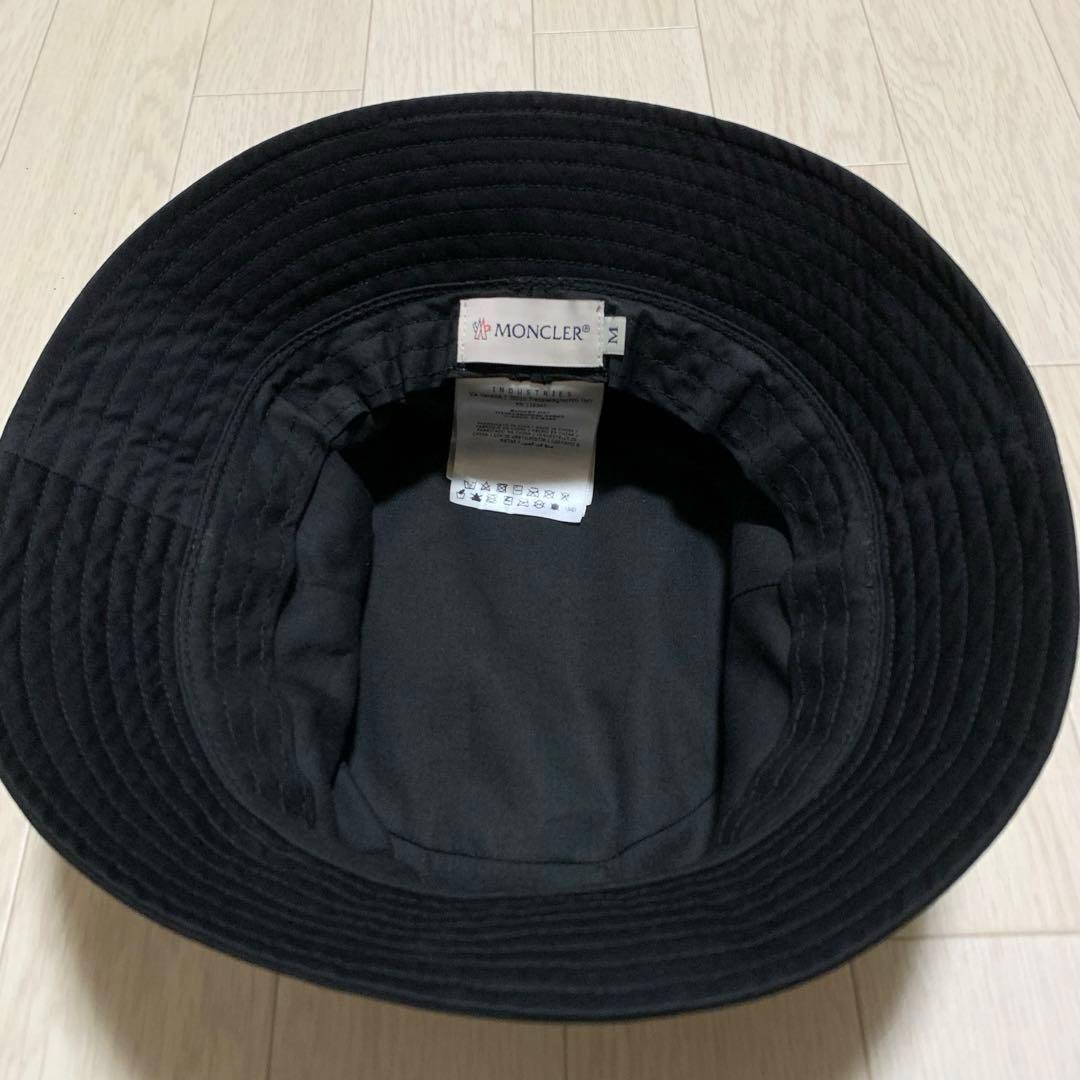 新品同様★ モンクレール　帽子　バケットハット　ブラック　黒　M 国内正規品