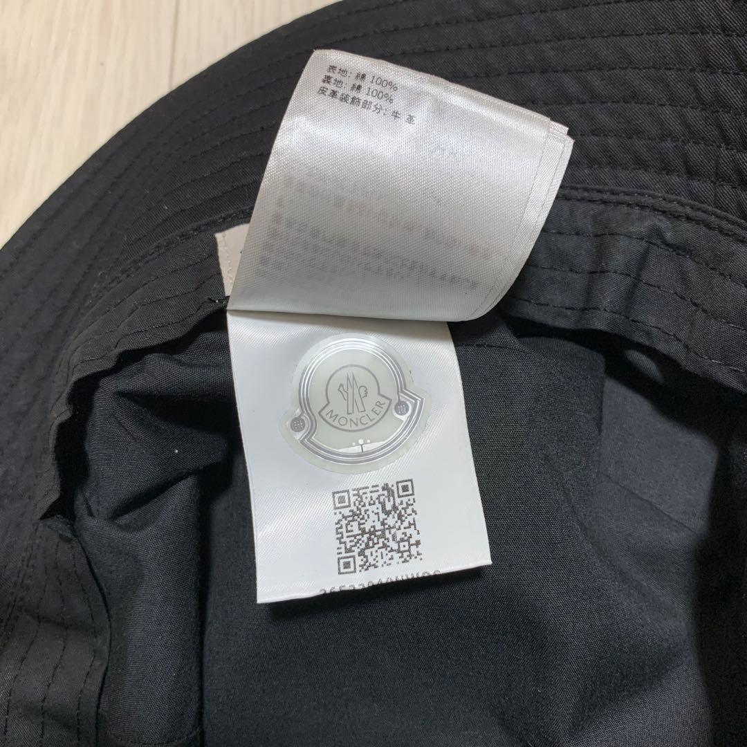 新品同様★ モンクレール　帽子　バケットハット　ブラック　黒　M 国内正規品