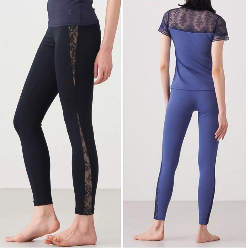 M チャコット レースレギンス 未使用＊ ヨガウェア ダンス フィットネスウェア