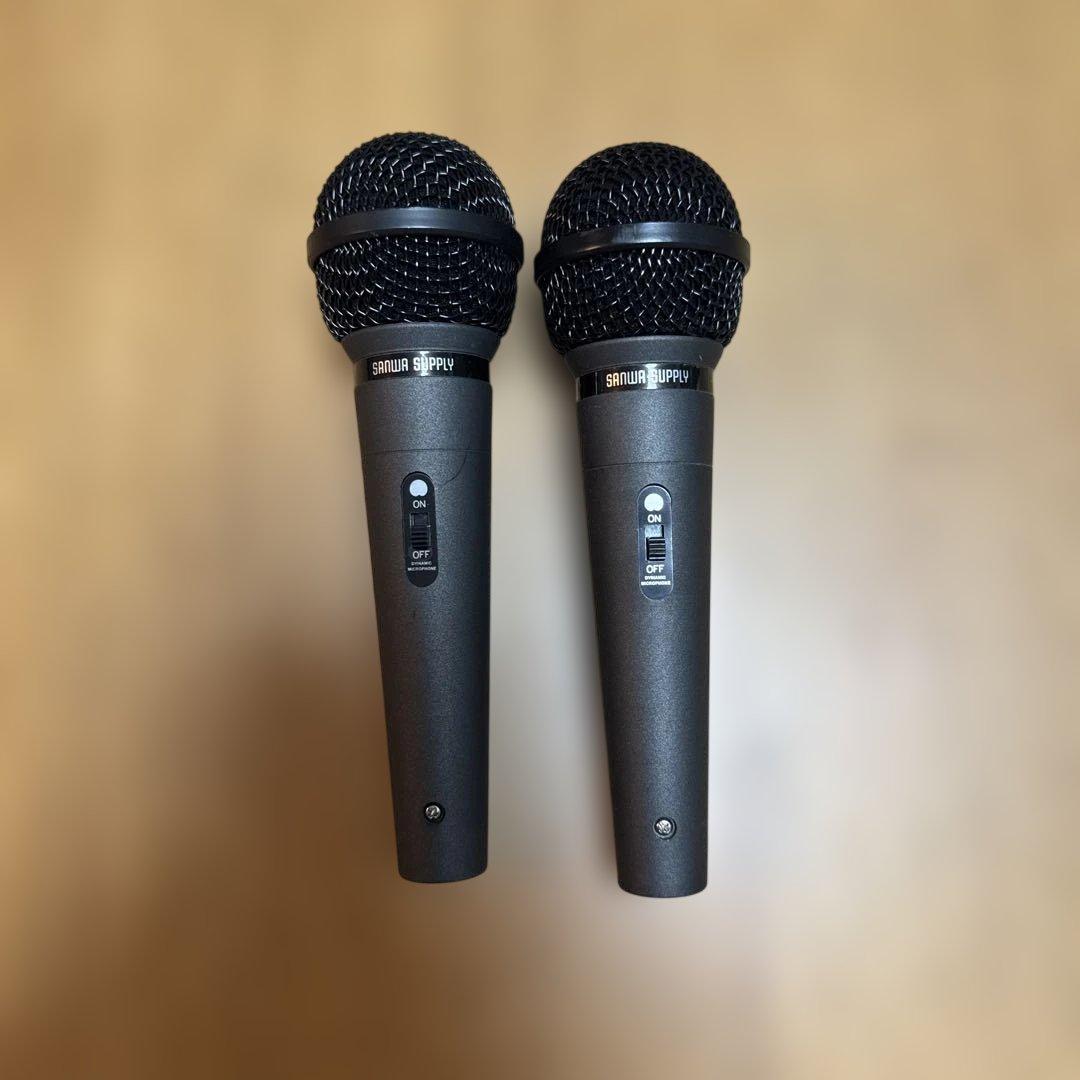 サンワサプライ コンパクトスピーカー※マイク2本/ケーブル付き