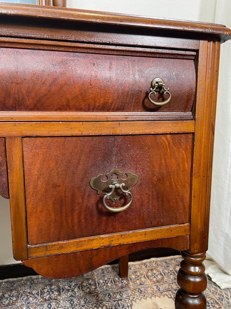 ヴィンテージ ドレッサーチェスト ウォールナット 英国 ミラー 鏡 イギリス