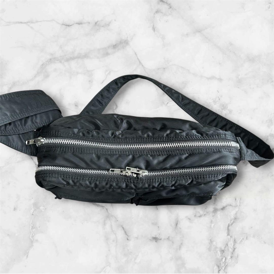 【極美品】PORTER TANKER ショルダーバッグ　２層　ブラック　L