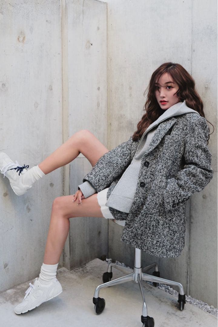 限定値引き⭐︎shellerシェリエherringbone jacket coat